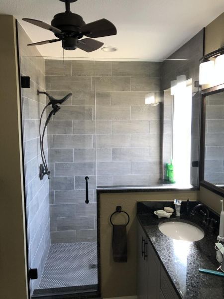 frameless glass shower enclosure by Weatherford Glass